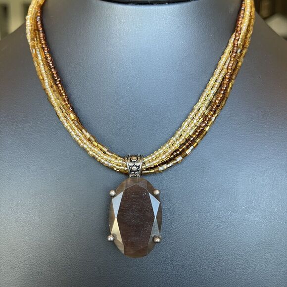 BEAUTIFUL PREMIER DESIGNS JEWELRY WITH YELLOW SEED BEADS (SOLANO) NECKLACE - Picture 2 of 5